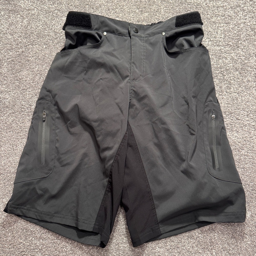 Zoic Ether Cycling Shorts Mens Medium Gray Recycled Mountain Bike Trail MTB